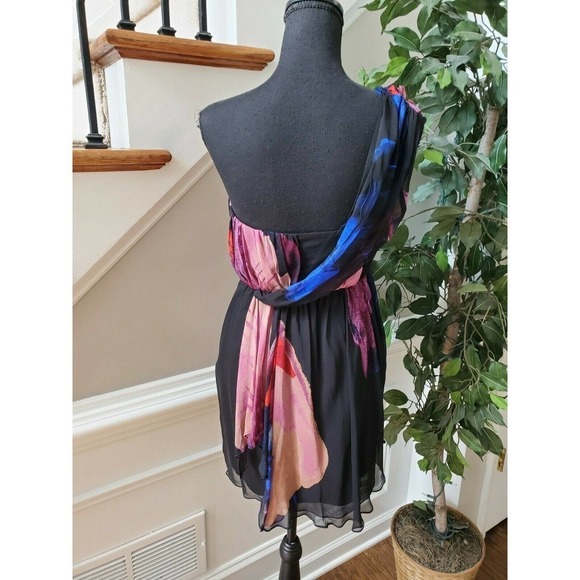 Tibi Multicolor 100% Silky One Shoulder Dress - Picture 7 of 12